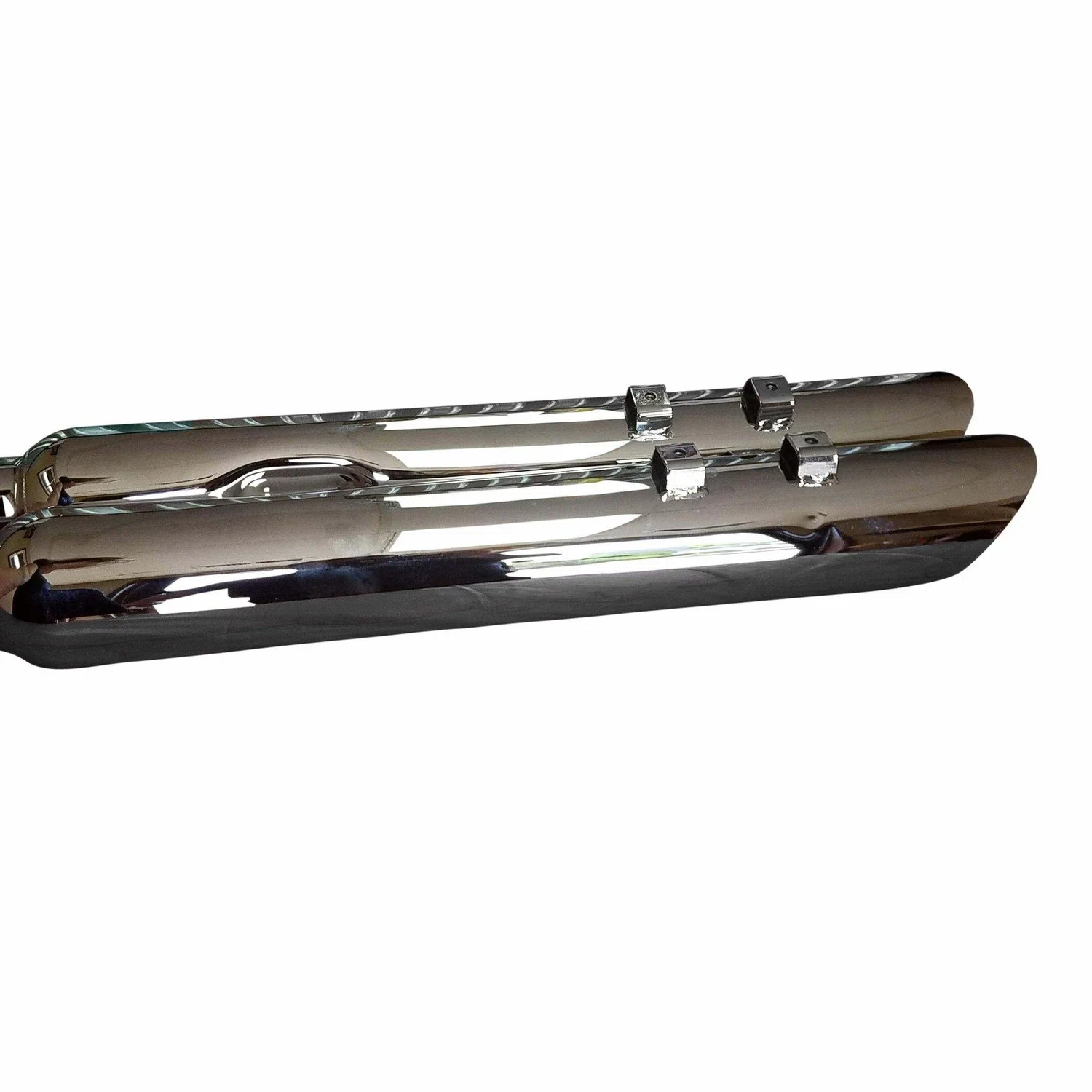 Fits 2016-2023 Harley Davidson Angle Slip On Muffler Chrome Exhaust 2.5 Baffle